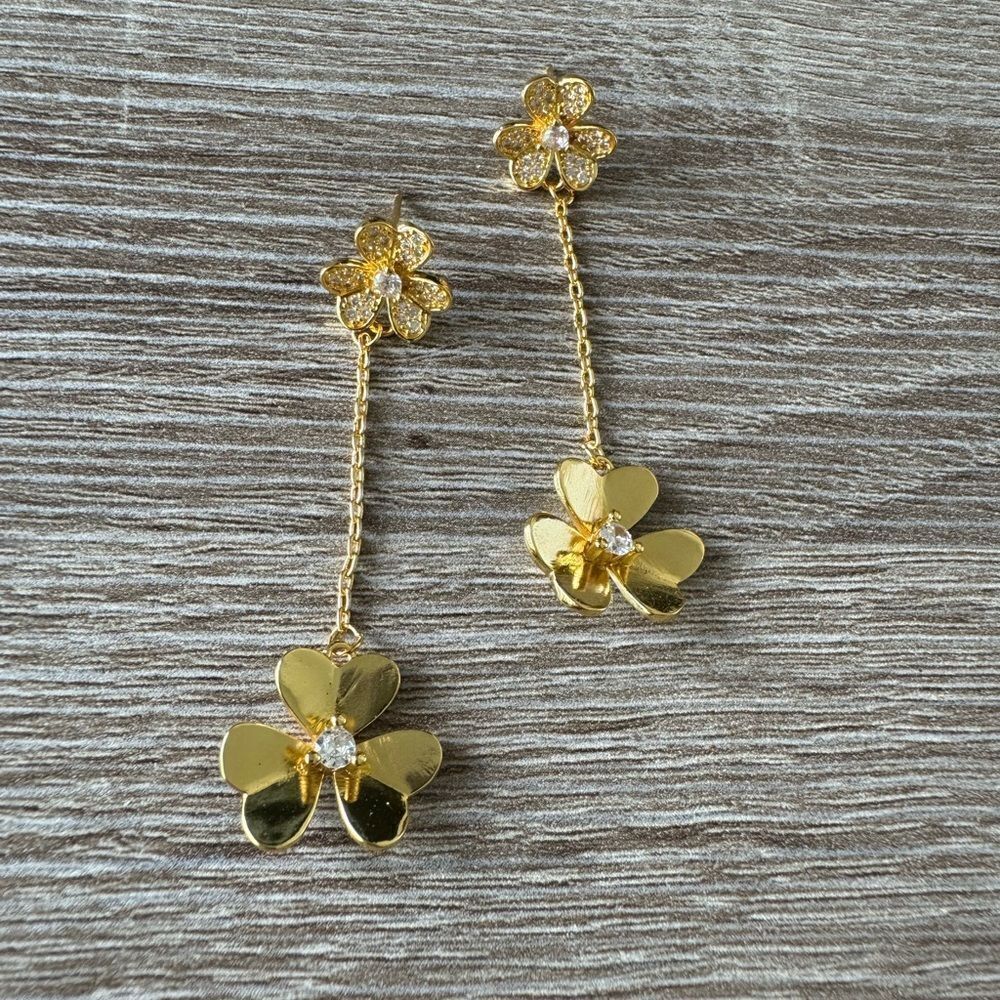 Flower earrings N499 - Picture 2 of 4